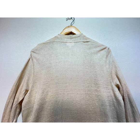 J. Jill Women's Love Linen Open Front Cardigan Long Sleeve Size M Cream - Picture 12 of 12
